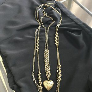 Jewelry, Cookie Lee Necklace, Gold Brass Collor